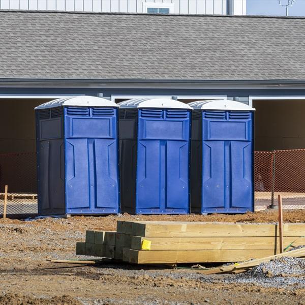 Heavy-duty construction site porta potty in Chino, California